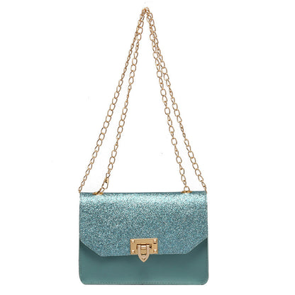 Sac bandoulière urbain à sequins et étoiles – Cuir PU avec bandoulière chaîne