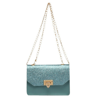 Sac bandoulière urbain à sequins et étoiles – Cuir PU avec bandoulière chaîne