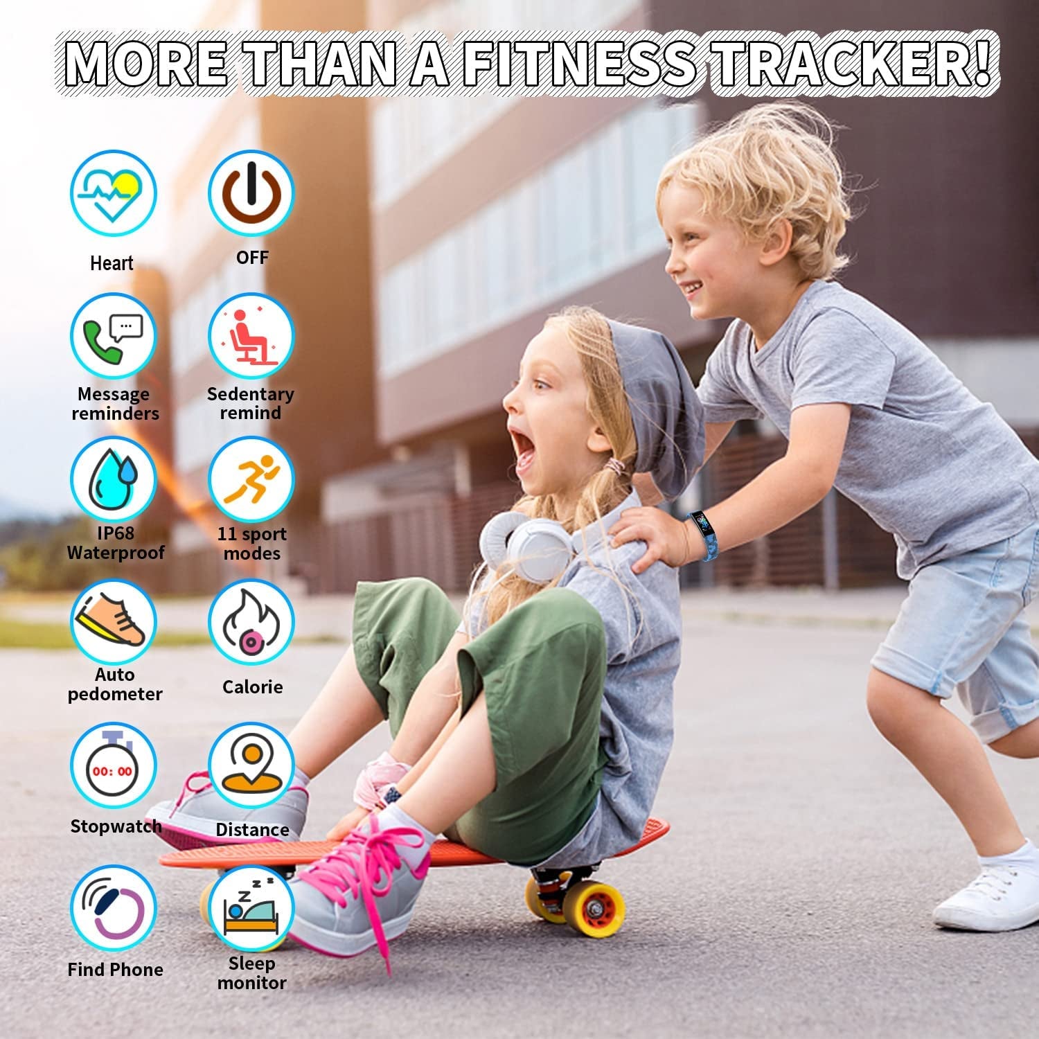 Exciting Kids Fitness Tracker Watch - Activity Tracker with 11 Sport Modes, IP68 Waterproof, Perfect for Ages 6-16!