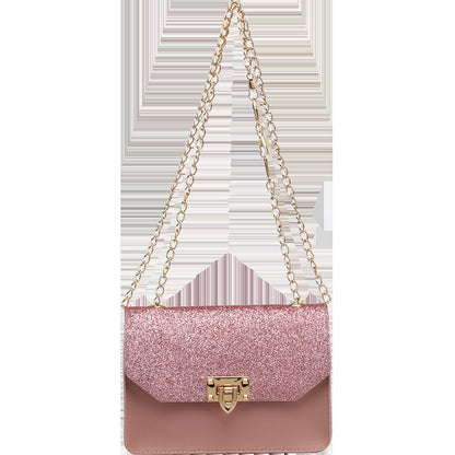 Sac bandoulière urbain à sequins et étoiles – Cuir PU avec bandoulière chaîne