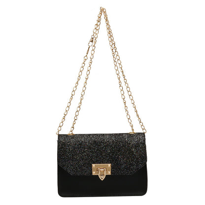 Sac bandoulière urbain à sequins et étoiles – Cuir PU avec bandoulière chaîne