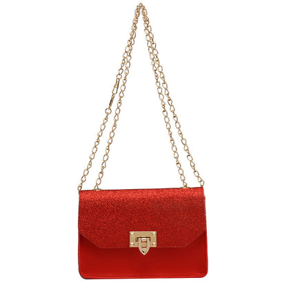 Sac bandoulière urbain à sequins et étoiles – Cuir PU avec bandoulière chaîne
