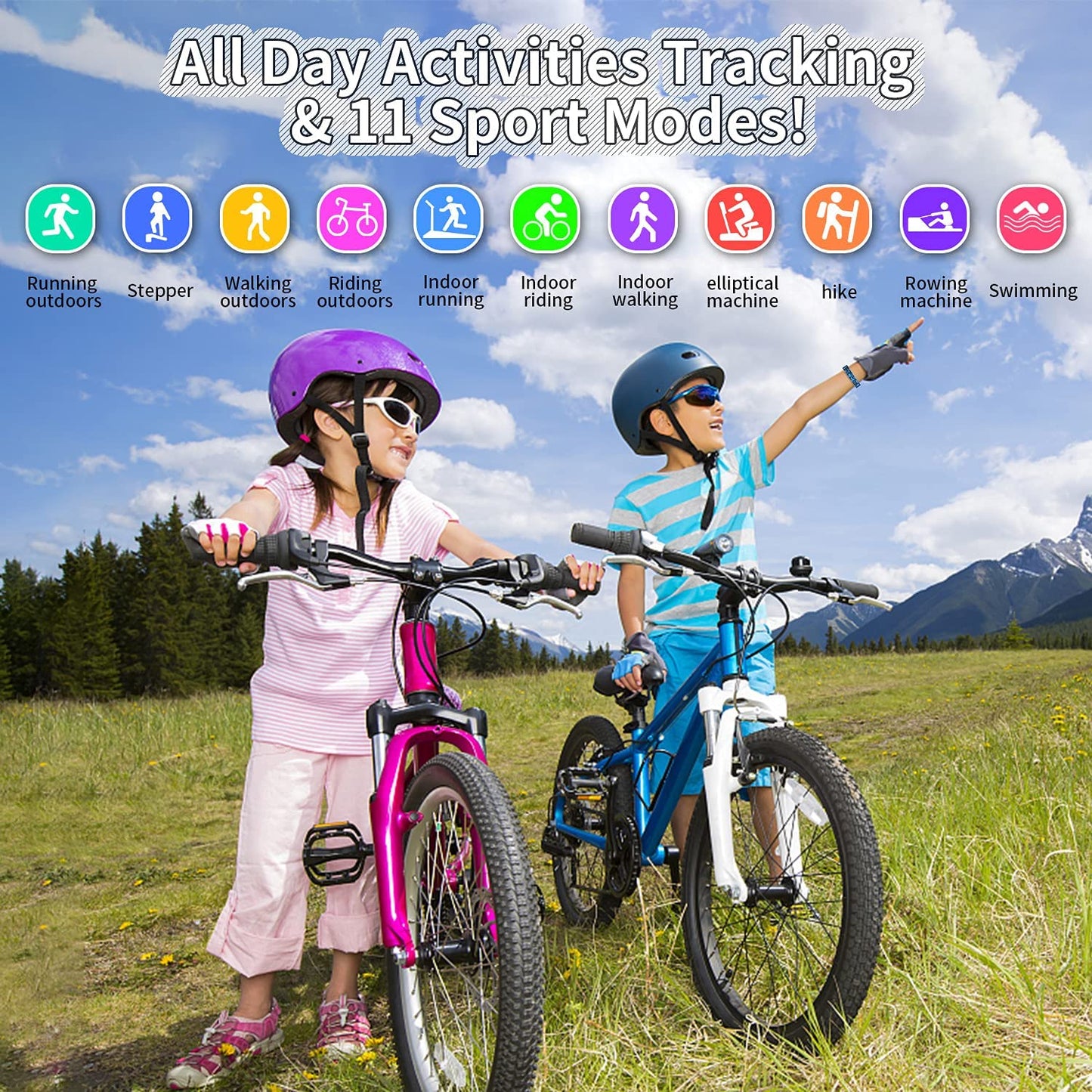 Exciting Kids Fitness Tracker Watch - Activity Tracker with 11 Sport Modes, IP68 Waterproof, Perfect for Ages 6-16!