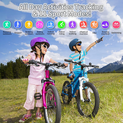 Exciting Kids Fitness Tracker Watch - Activity Tracker with 11 Sport Modes, IP68 Waterproof, Perfect for Ages 6-16!